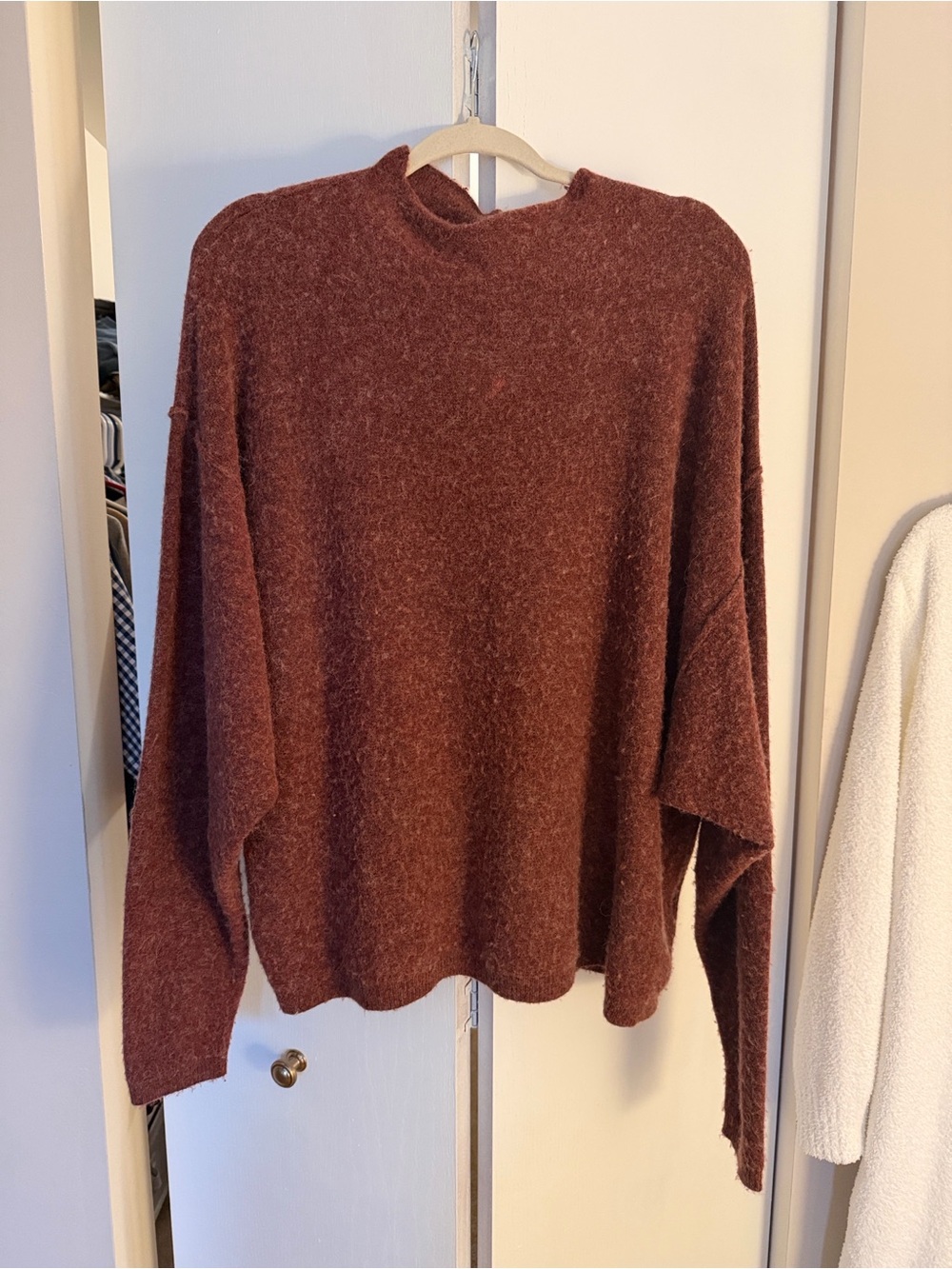 NWT Free People Break Away Pull Over Sweater in dusty rose